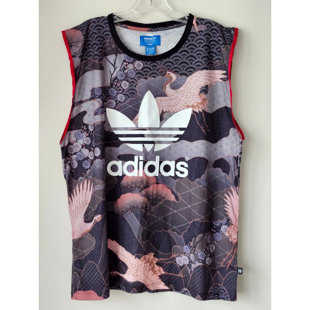 Adidas X Rita Ora Kimono Geisha Crane Oversized Originals Tank Top Size L A0131
